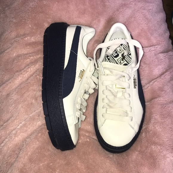 puma basket platform shoes